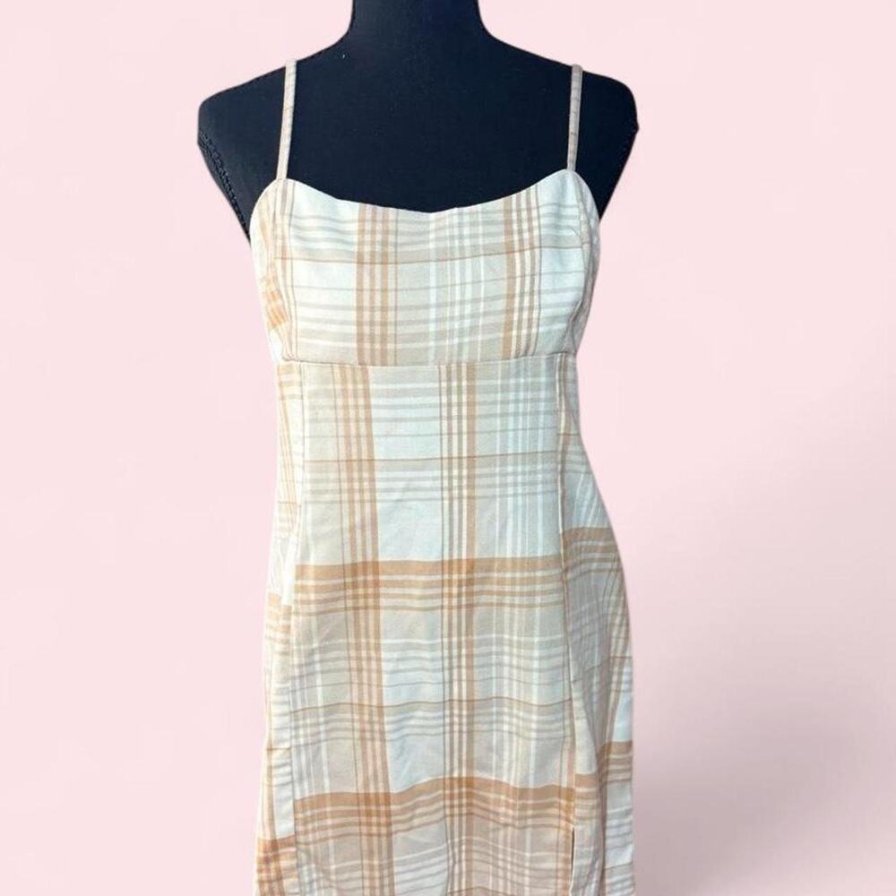 Aeropostale size M plaid mini dress coquette cottagecore coastal old money cute